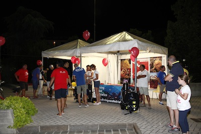 Il gazebo del diving Nord Adriatico nella location del Festival in Piazza Aurora...